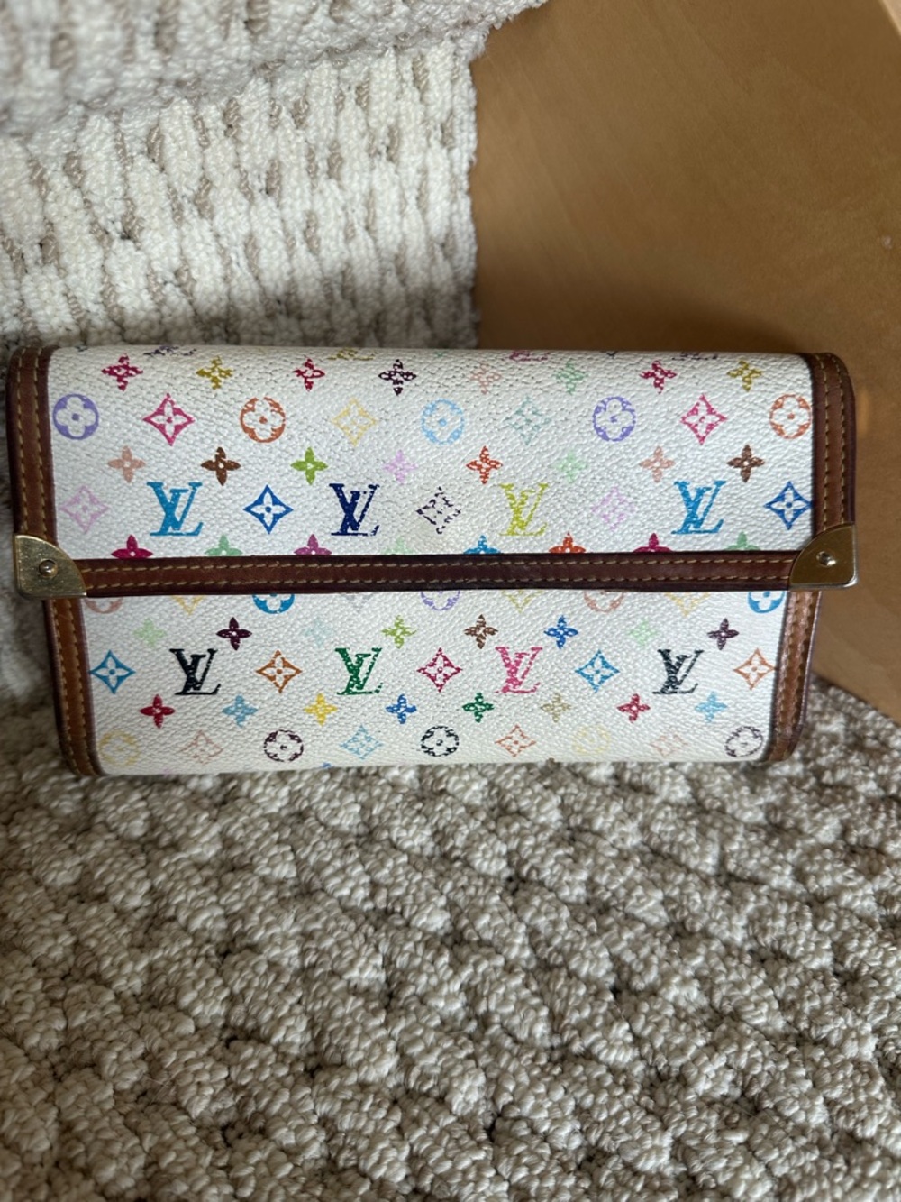 Louis Vuitton Multicolor Porte Tresor International Wallet-COA included